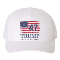 Donald Trump Inauguration Day 2025 47th President 47 Us Flag Yupoong Adult 5-Panel Trucker Hat