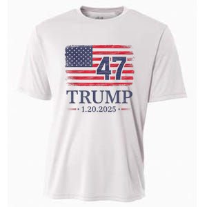 Donald Trump Inauguration Day 2025 47th President 47 Us Flag Cooling Performance Crew T-Shirt