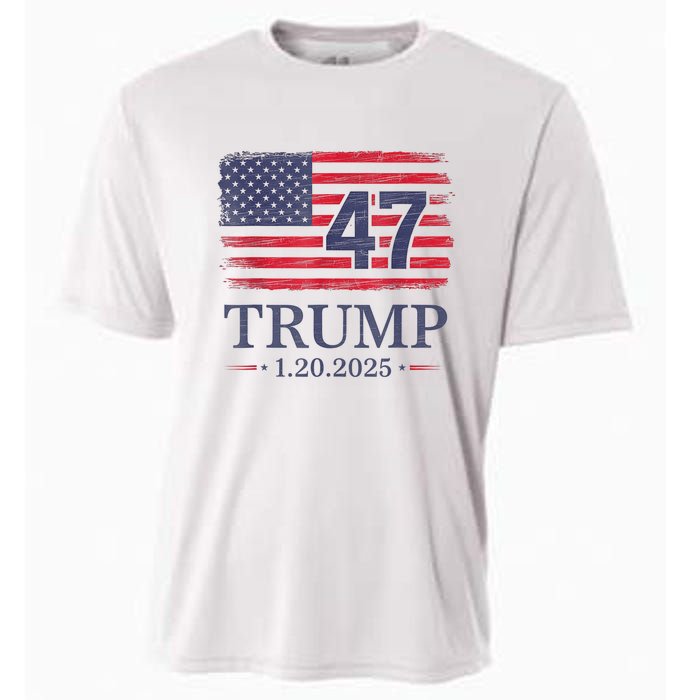 Donald Trump Inauguration Day 2025 47th President 47 Us Flag Cooling Performance Crew T-Shirt