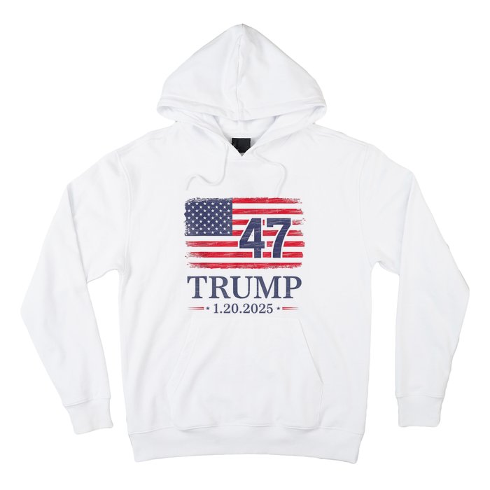 Donald Trump Inauguration Day 2025 47th President 47 Us Flag Hoodie