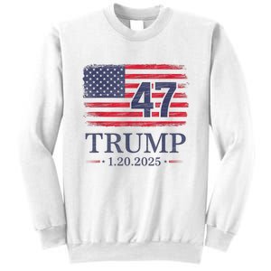 Donald Trump Inauguration Day 2025 47th President 47 Us Flag Sweatshirt