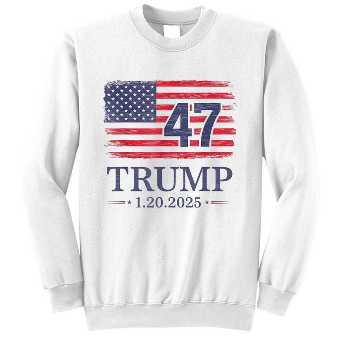 Donald Trump Inauguration Day 2025 47th President 47 Us Flag Sweatshirt