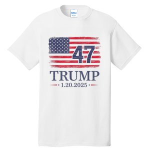 Donald Trump Inauguration Day 2025 47th President 47 Us Flag Tall T-Shirt