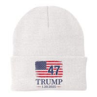 Donald Trump Inauguration Day 2025 47th President 47 Us Flag Knit Cap Winter Beanie