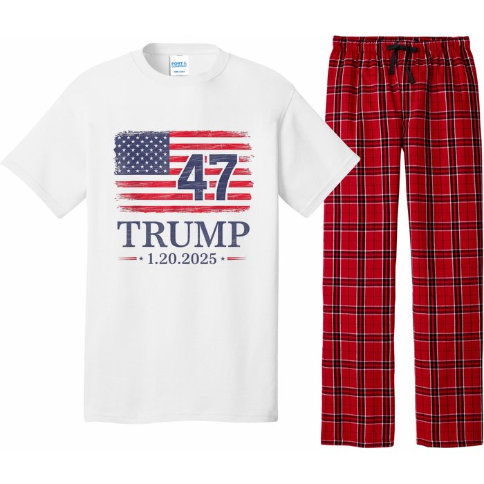 Donald Trump Inauguration Day 2025 47th President 47 Us Flag Pajama Set