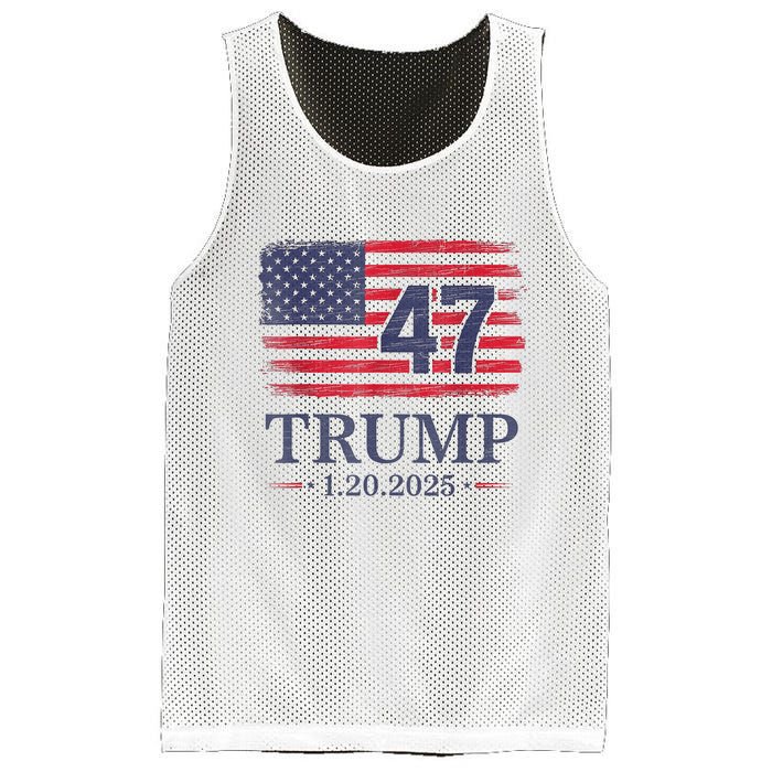 Donald Trump Inauguration Day 2025 47th President 47 Us Flag Mesh Reversible Basketball Jersey Tank