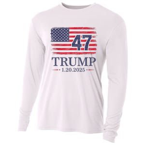 Donald Trump Inauguration Day 2025 47th President 47 Us Flag Cooling Performance Long Sleeve Crew