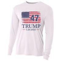 Donald Trump Inauguration Day 2025 47th President 47 Us Flag Cooling Performance Long Sleeve Crew