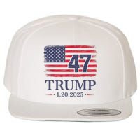 Donald Trump Inauguration Day 2025 47th President 47 Us Flag Wool Snapback Cap