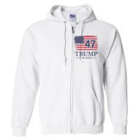 Donald Trump Inauguration Day 2025 47th President 47 Us Flag Full Zip Hoodie