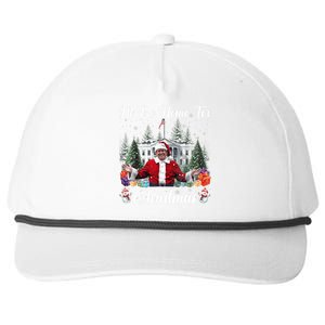 Donald Trump Ill Be Home For Christmas Santa White House Snapback Five-Panel Rope Hat