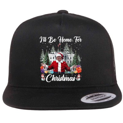 Donald Trump Ill Be Home For Christmas Santa White House Flatbill Hat
