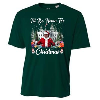 Donald Trump Ill Be Home For Christmas Santa White House Cooling Performance Crew T-Shirt