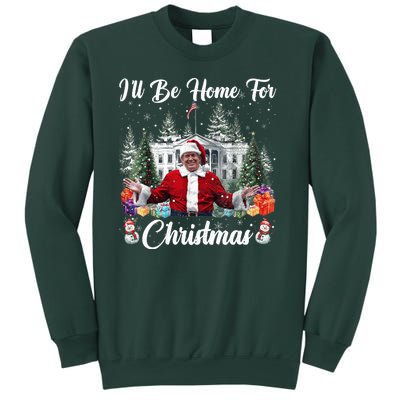 Donald Trump Ill Be Home For Christmas Santa White House Sweatshirt