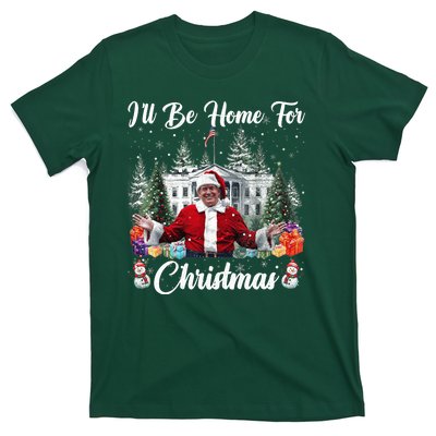 Donald Trump Ill Be Home For Christmas Santa White House T-Shirt