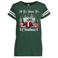 Donald Trump Ill Be Home For Christmas Santa White House Enza Ladies Jersey Football T-Shirt