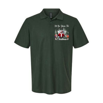 Donald Trump Ill Be Home For Christmas Santa White House Softstyle Adult Sport Polo