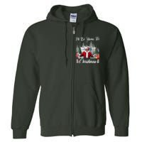 Donald Trump Ill Be Home For Christmas Santa White House Full Zip Hoodie