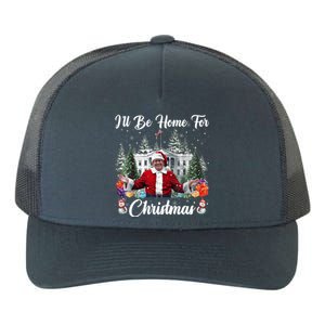 Donald Trump Ill Be Home For Christmas Santa White House Yupoong Adult 5-Panel Trucker Hat