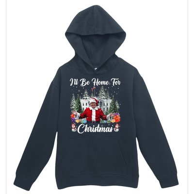 Donald Trump Ill Be Home For Christmas Santa White House Urban Pullover Hoodie