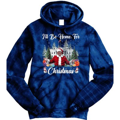 Donald Trump Ill Be Home For Christmas Santa White House Tie Dye Hoodie