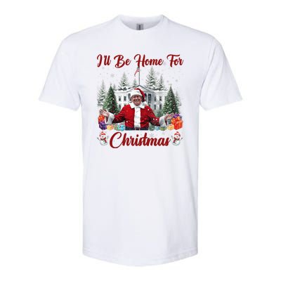 Donald Trump Ill Be Home For Christmas Santa White House Softstyle CVC T-Shirt