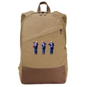 Donald Trump Is Your President Qr Trump Dance (2side) Cotton Canvas Backpack