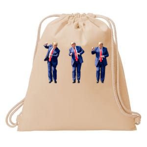 Donald Trump Is Your President Qr Trump Dance (2side) Drawstring Bag