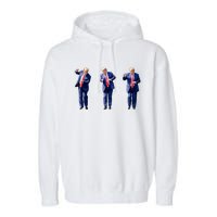 Donald Trump Is Your President Qr Trump Dance (2side) Garment-Dyed Fleece Hoodie