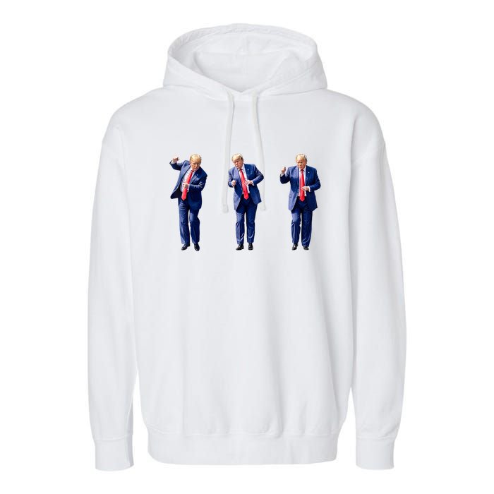 Donald Trump Is Your President Qr Trump Dance (2side) Garment-Dyed Fleece Hoodie