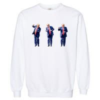 Donald Trump Is Your President Qr Trump Dance (2side) Garment-Dyed Sweatshirt