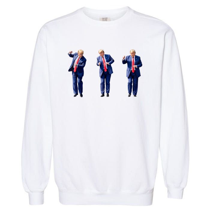 Donald Trump Is Your President Qr Trump Dance (2side) Garment-Dyed Sweatshirt