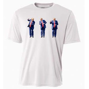 Donald Trump Is Your President Qr Trump Dance (2side) Cooling Performance Crew T-Shirt