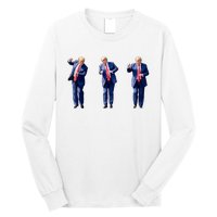 Donald Trump Is Your President Qr Trump Dance (2side) Long Sleeve Shirt