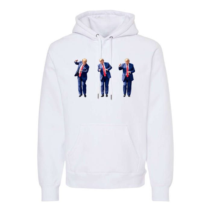 Donald Trump Is Your President Qr Trump Dance (2side) Premium Hoodie