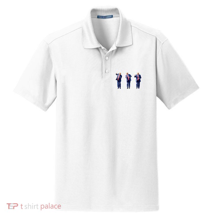 Donald Trump Is Your President Qr Trump Dance (2side) Dry Zone Grid Polo