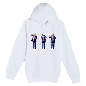 Donald Trump Is Your President Qr Trump Dance (2side) Premium Pullover Hoodie