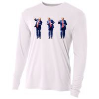 Donald Trump Is Your President Qr Trump Dance (2side) Cooling Performance Long Sleeve Crew