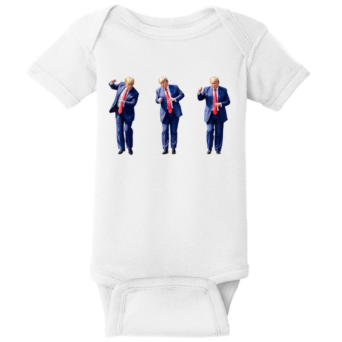 Donald Trump Is Your President Qr Trump Dance (2side) Baby Bodysuit