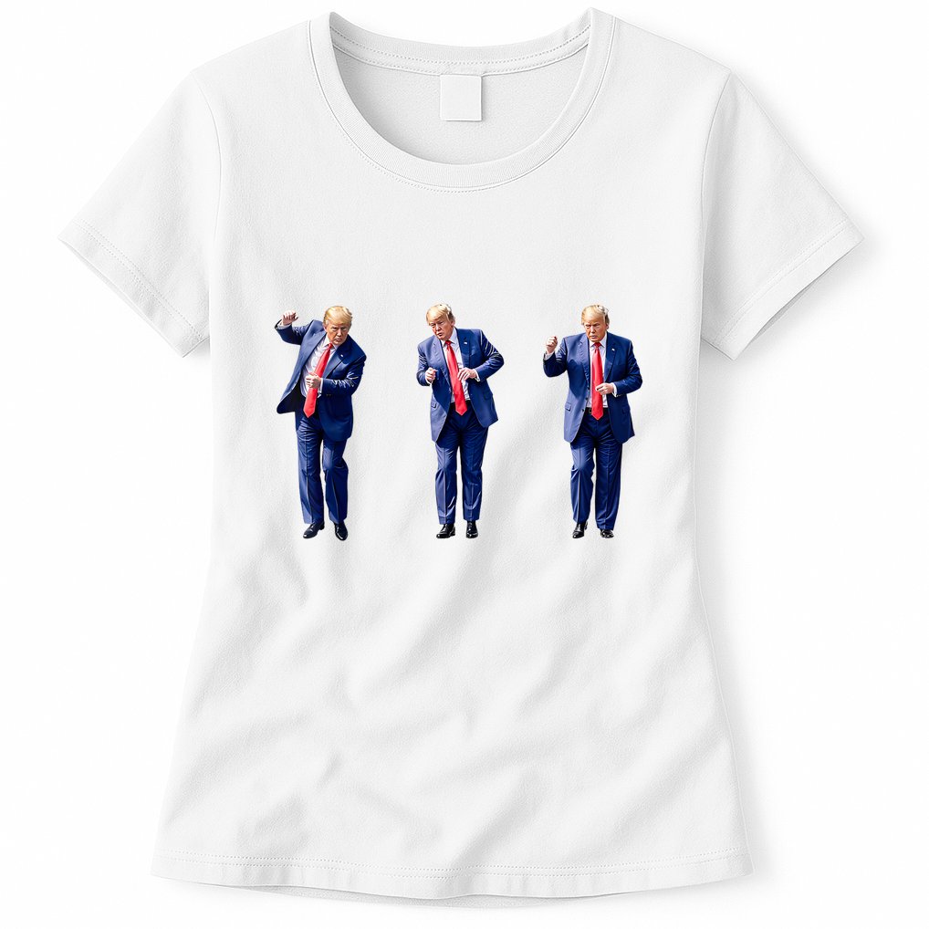 Donald Trump Is Your President Qr Trump Dance (2side) Womens T-Shirt