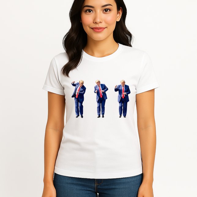 Donald Trump Is Your President Qr Trump Dance (2side) Womens T-Shirt
