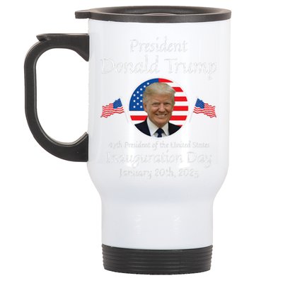 Donald Trump Inauguration Day 2025 47th Usa President Stainless Steel Travel Mug