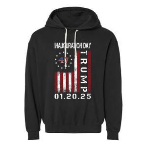 Donald Trump Inauguration Day 2025 47th President Usa Flag Garment-Dyed Fleece Hoodie