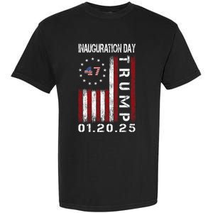 Donald Trump Inauguration Day 2025 47th President Usa Flag Garment-Dyed Heavyweight T-Shirt