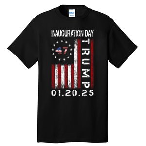 Donald Trump Inauguration Day 2025 47th President Usa Flag Tall T-Shirt