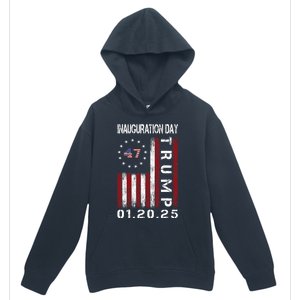 Donald Trump Inauguration Day 2025 47th President Usa Flag Urban Pullover Hoodie