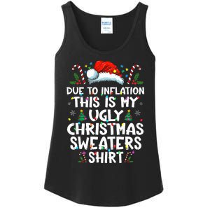 Due To Inflation Funny Christmas Sweater Xmas  Ladies Essential Tank