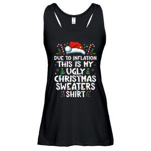 Due To Inflation Funny Christmas Sweater Xmas  Ladies Essential Flowy Tank