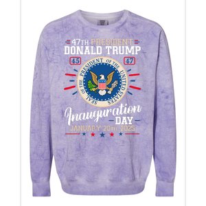 Donald Trump Inauguration Day 2025 Colorblast Crewneck Sweatshirt