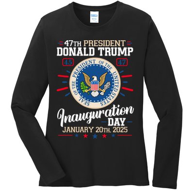 Donald Trump Inauguration Day 2025 Ladies Long Sleeve Shirt